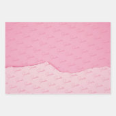 ピンクエレガントクパーソナライズされた ラッピングペーパーシート (正面3)