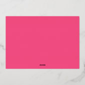 ピンクエレガントクリスマスパーティー企業のホリデー 箔招待状 (裏面)