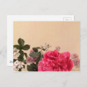 ピンクエレガントクリームフローラ ポストカード (正面/裏面)