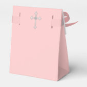 ピンクエレガントクロスファースト聖餐式 フェイバーボックス (裏面サイド)
