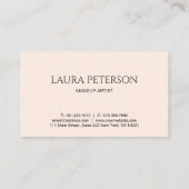 ピンクエレガントク唇の手書き筆跡 予約カード (裏面)