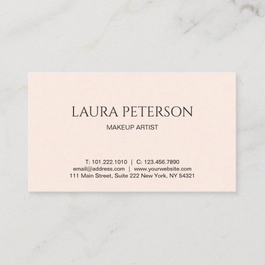 ピンクエレガントク唇の手書き筆跡 予約カード (裏面)