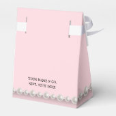 ピンクエレガントグラムティファニーテーマベビーシャワー フェイバーボックス (裏面サイド)