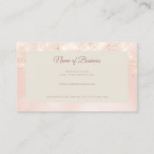 ピンクエレガントグリッタースパークルプロフェッショナルスクリプト 名刺 (裏面)