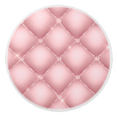 ピンクエレガントグリッタータフトパターン セラミックノブ (正面)