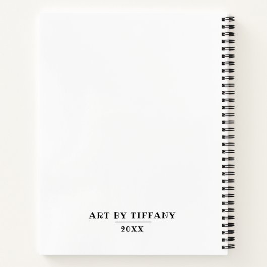 ピンクエレガントグリッターハートアーティストSketchbook ノートブック (裏面)