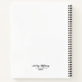 ピンクエレガントグリッターハートアーティストSketchbook ノートブック (裏面)