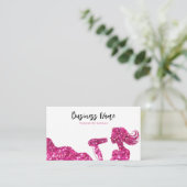 ピンクエレガントグリッターレディー美容師 予約カード (スタンド正面)