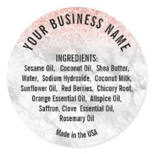 ピンクエレガントグリッター大理石原料リスト