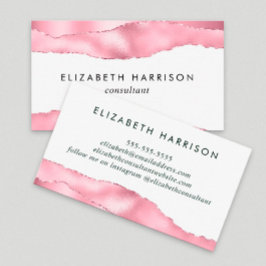 ピンクエレガントグリッター箔 名刺