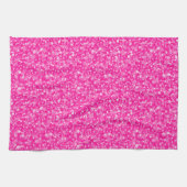 ピンクエレガントグリッター キッチンタオル (横)