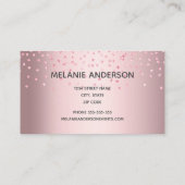 ピンクエレガントグリッター 名刺 (裏面)