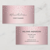 ピンクエレガントグリッター 名刺 (正面/裏面)
