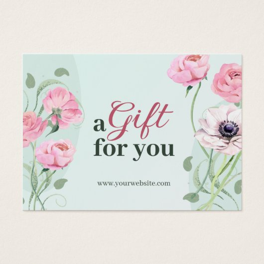 ピンクエレガントグリーンフローラプレゼント (正面)