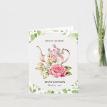 ピンクエレガントグリーンフローラ花ブライダルシャワー