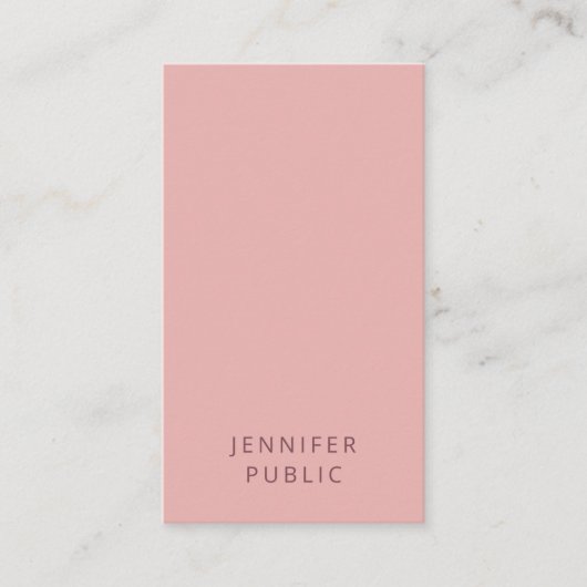 ピンクエレガントグリーンモダンテンプレートシンプルデザイン 名刺 (正面)