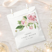 ピンクエレガントグリーン牡丹フローラ感謝してい結婚ズ フェイバーバッグ (クリップ留めされた状態)