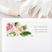 ピンクエレガントグリーン赤面牡丹フローラ水色 ラベル (インサイチュ)