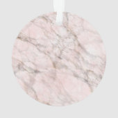 ピンクエレガントグレイ大理石パタカスタムーン写真 オーナメント (裏面)