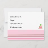 ピンクエレガントケーキのブライダルシャワー招待 招待状 (裏面)