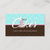 ピンクエレガントケーキデザートベーカリー 名刺 (正面)