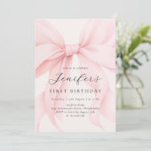 ピンクエレガントコケットボーガールバースデーパーティー 招待状 (スタンド正面)