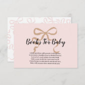 ピンクエレガントコケット弓ベビー エンクロージャーカード (正面/裏面)