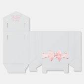 ピンクエレガントコケット弓女の子ベビーシャワー フェイバーボックス (見開き)