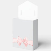 ピンクエレガントコケット弓女の子ベビーシャワー フェイバーボックス (見開き)