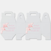 ピンクエレガントコケット弓女の子ベビーシャワー フェイバーボックス (見開き)