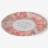 ピンクエレガントコーラルバライメージズ結婚ーズ ペーパープレート (アングル)