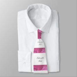 ピンクエレガントサテンリボン、花嫁の父 ネクタイ