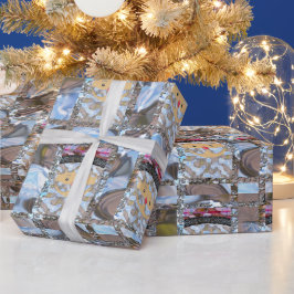 ピンクエレガントサンタシッククリスマス2ラッピング紙 ラッピングペーパー