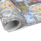 ピンクエレガントサンタシッククリスマス2ラッピング紙 ラッピングペーパー (ロールコーナー)