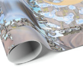 ピンクエレガントサンタ・シック・クリスマス ラッピングペーパー (ロールコーナー)