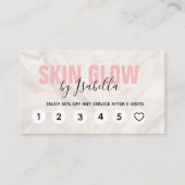 ピンクエレガントシルクロイヤリティカード 名刺 (正面)