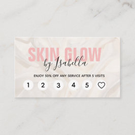 ピンクエレガントシルクロイヤリティカード 名刺