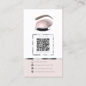 ピンクエレガントシルバーグリッターメイクアップアーティスト 名刺 (裏面)