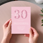 ピンクエレガントスクリプト30th誕生日招待状 招待状<br><div class="desc">パステルモダンピンク30th誕生日招待状。ミニマリスト30th誕生日の招待テンプレートデザインは書エレガント道手書き文字のフォントを特徴とする。</div>