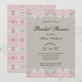 ピンクエレガントスクロールブライダルシャワー (正面/裏面)