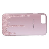 ピンクエレガントスタイリッシュローズ金ゴールドグリッター Case-Mate iPhoneケース (裏面(横))