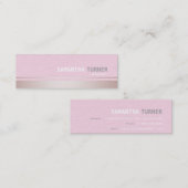 ピンクエレガントストライププロフェッショナルカスタム スキニー名刺 (正面/裏面)