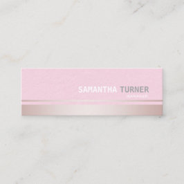 ピンクエレガントストライププロフェッショナルカスタム スキニー名刺