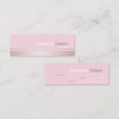 ピンクエレガントストライププロフェッショナルカスタム スキニー名刺 (正面/裏面)