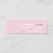 ピンクエレガントストライププロフェッショナルカスタム スキニー名刺 (裏面)