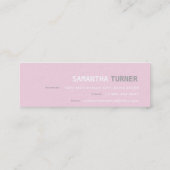 ピンクエレガントストライププロフェッショナルカスタム スキニー名刺 (裏面)