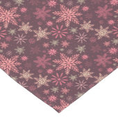 ピンクエレガントスノーフレークスホリデーテーブルランナー ショートテーブルランナー (コーナー)
