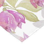 ピンクエレガントスミレ色ボホフローラ ロングテーブルランナー (コーナー)