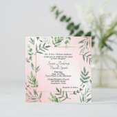 ピンクエレガントズの動植物のTouch結婚 招待状 (スタンド正面)