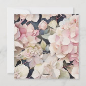 ピンクエレガントセージ水彩フローラアジサイ シーズンカード (裏面)